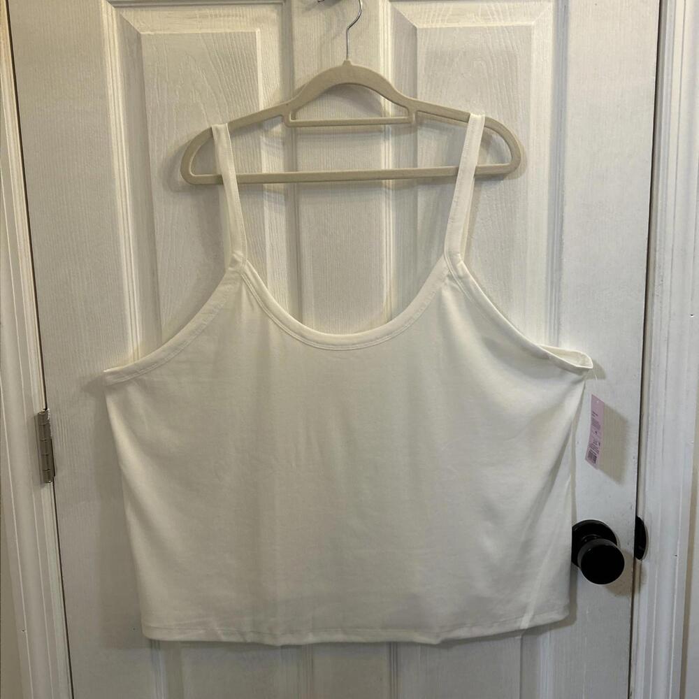 NWT Wild Fable Women’s White Sleeveless Basic Ribbed Tank Top Size 4X
